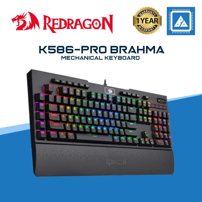 REDRAGON BRAHMA RGB OPTICAL-MECHANICAL GAMING KEYBOARD W/ MULTIMEDIA KEYS (BLUE SWITCH) REDRAGON BRAHMA RGB OPTICAL-MECHANICAL GAMING KEYBOARD W/ MULTIMEDIA KEYS (BLUE SWITCH)